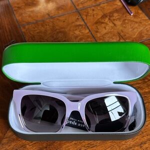 Kate Spade Lilac Sunglasses with Green Case